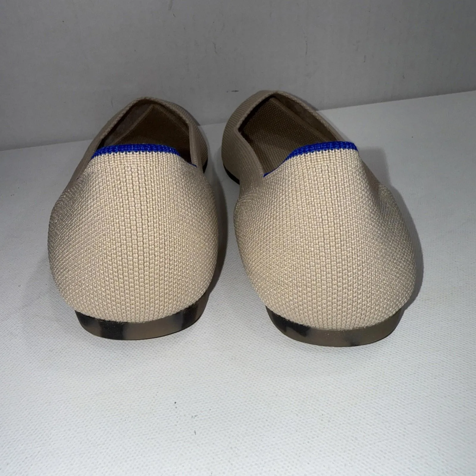 Rothy's The Point Beige Old Money Preppy Designer Slip On Flats Size 9.5 - Image 9