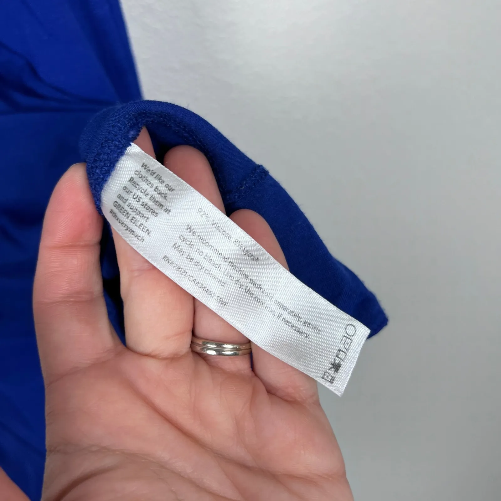 Eileen FIsher Women's Sleeveless V Neck Dress Blue Sz PS - Image 5