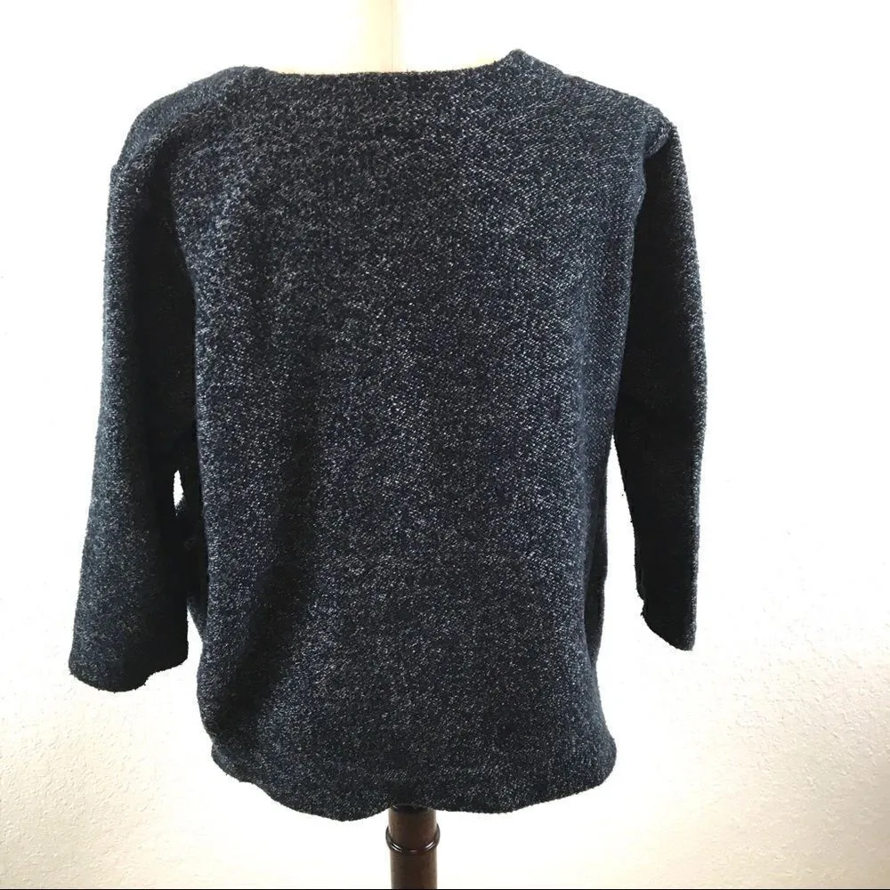 Zara W&B open front marled cardigan S - Image 3