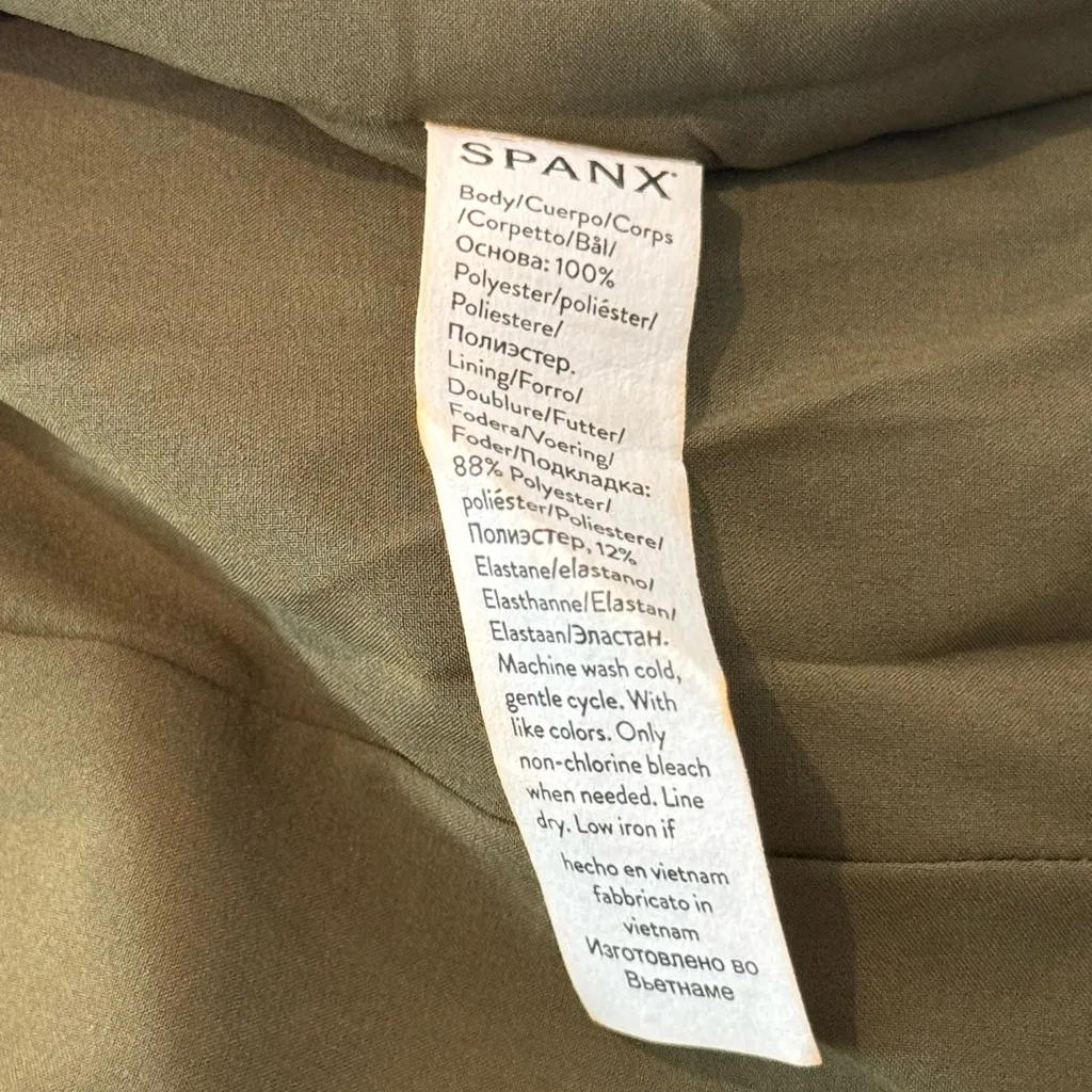 SPANX Crepe Wrap Style Blazer Midnight Olive Green Size M NEW - Image 9