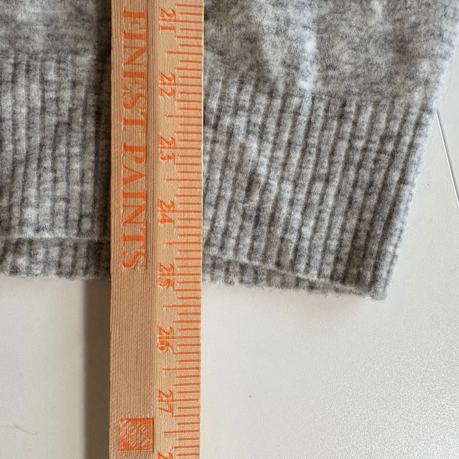 Athleta Transit Crew Sweater Gray Marl Merino Wool Blend Pullover Mock Small - Image 7