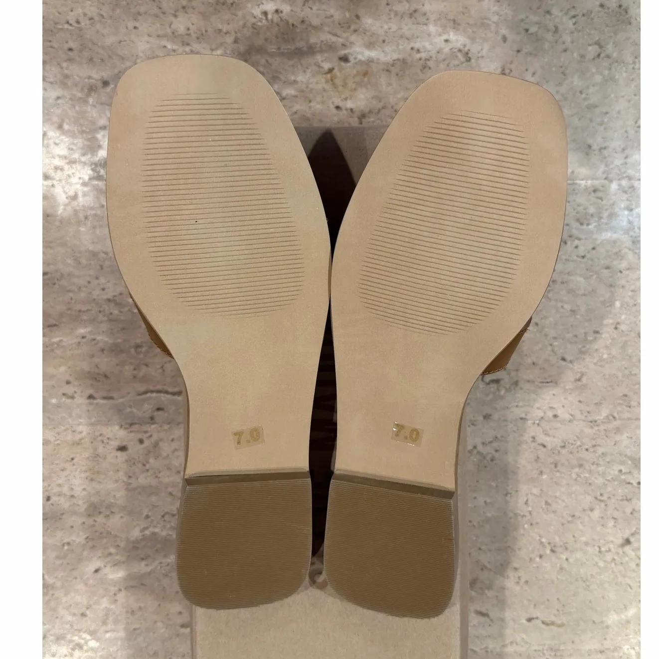 NEW Steve Madden Hadyn Cognac Sandals Flat Sandal Womens Size 7 Brown Minimalist - Image 6