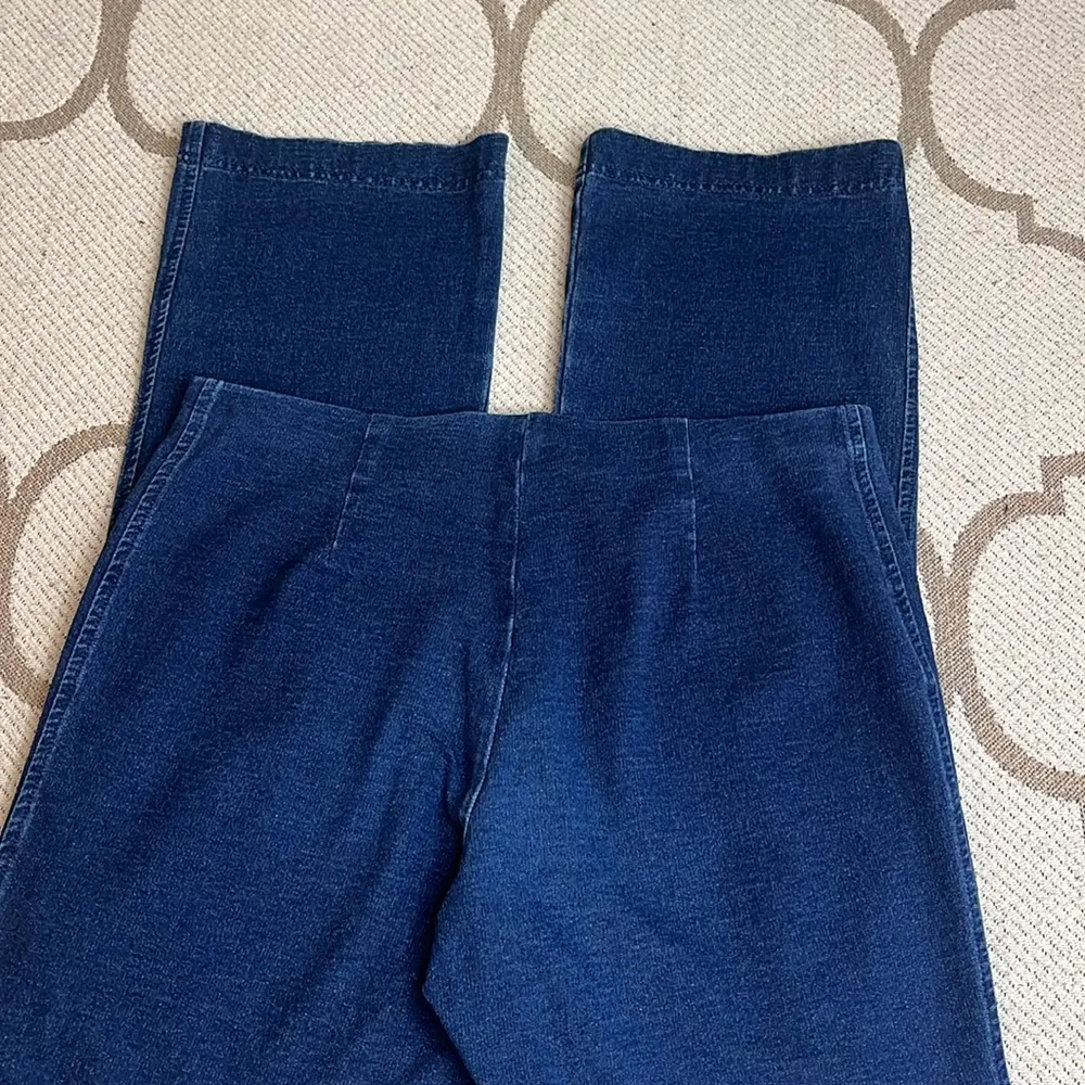 Pure Jill Indigo knit pull on straight leg jeans - Image 4