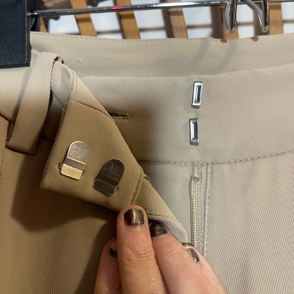 Tommy Hilfiger Wide-Leg Tan Trousers in Tan NWT Menswear Inspired Preppy Workers - Image 9