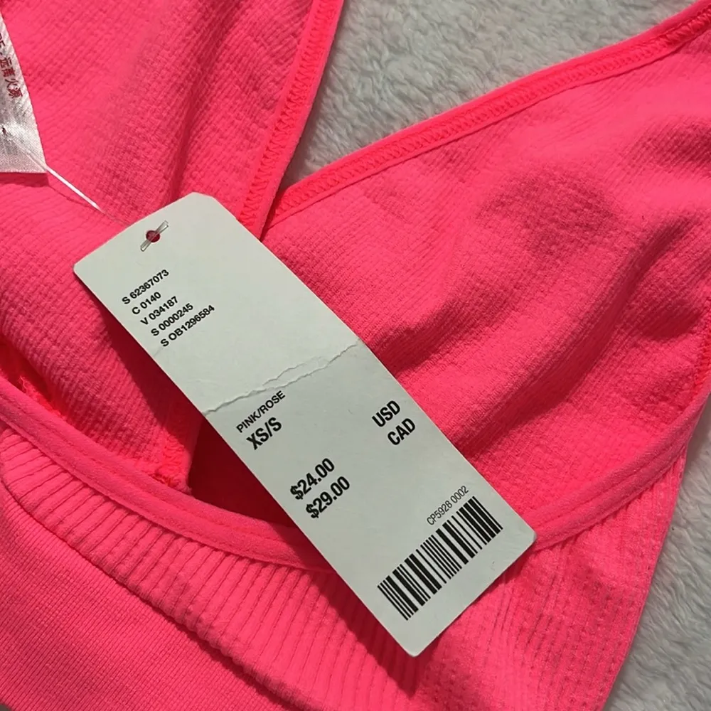 New Urban Outfitters Out From Under Rushmore Seamless Polo Bra Top Neon Pink XS - Image 10