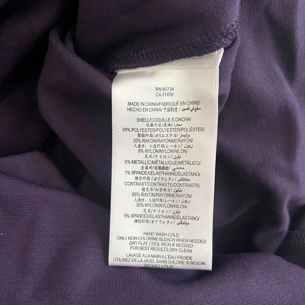 NWOT BCBGmaxazria Ruffle Midi Skirt Women's Size M Purple - Image 9