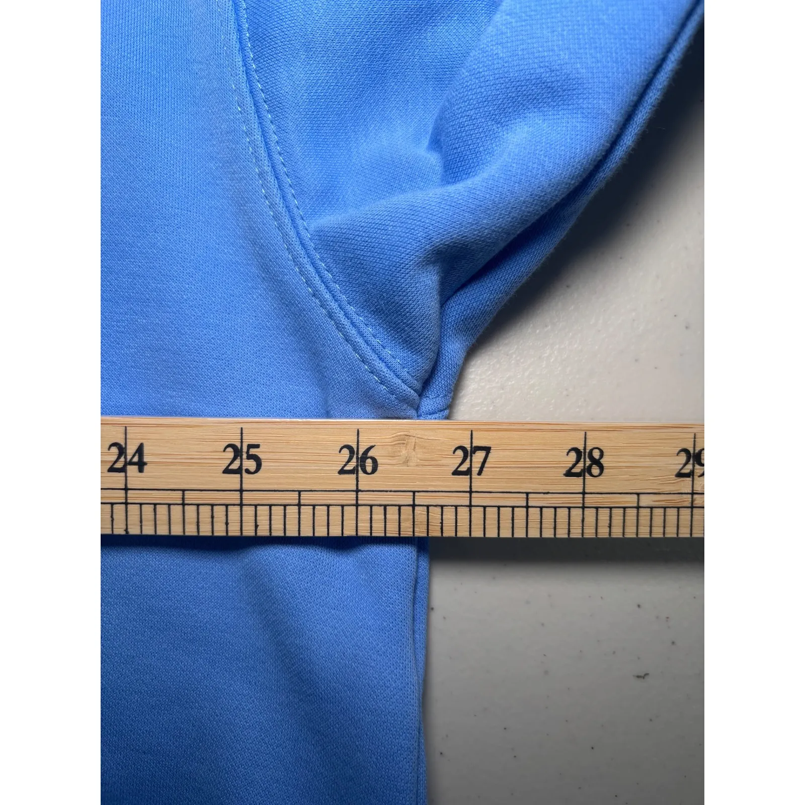 Fabletics Cropped Fleece Hoodie XXL/1X I Love Blue Athleisure Workout Yoga - Image 6