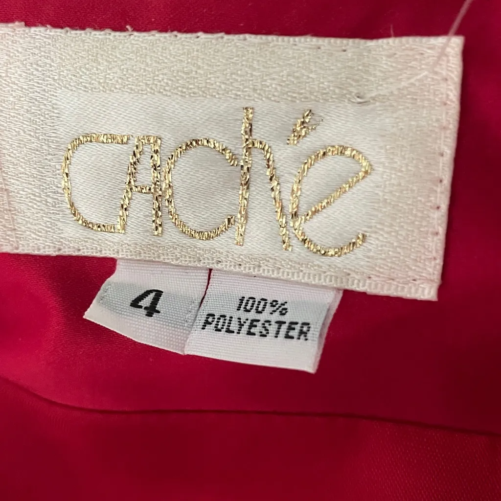 Cache  Elegant Red Women's Evening Skirt. Size 4 - Image 2