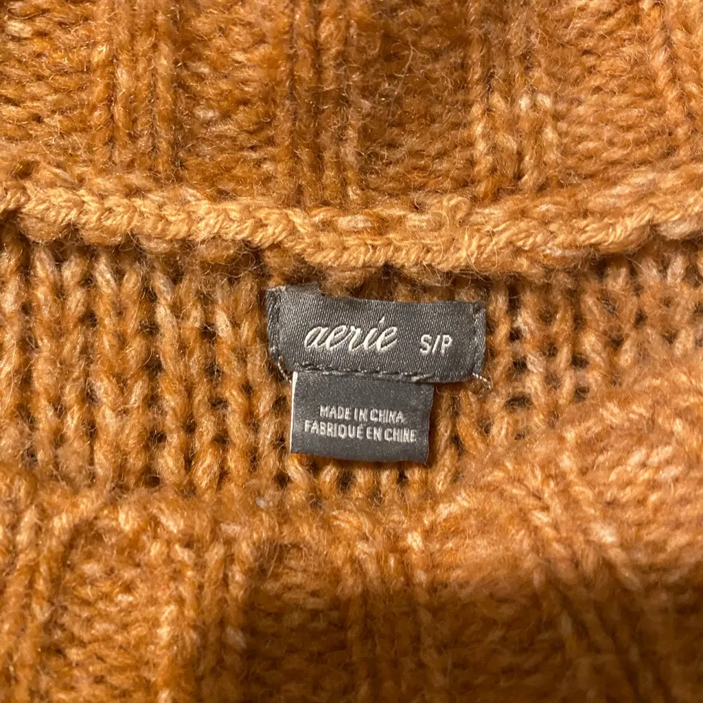 💜 Aerie Oversized Chunky Burnt Orange Sweater - Image 4