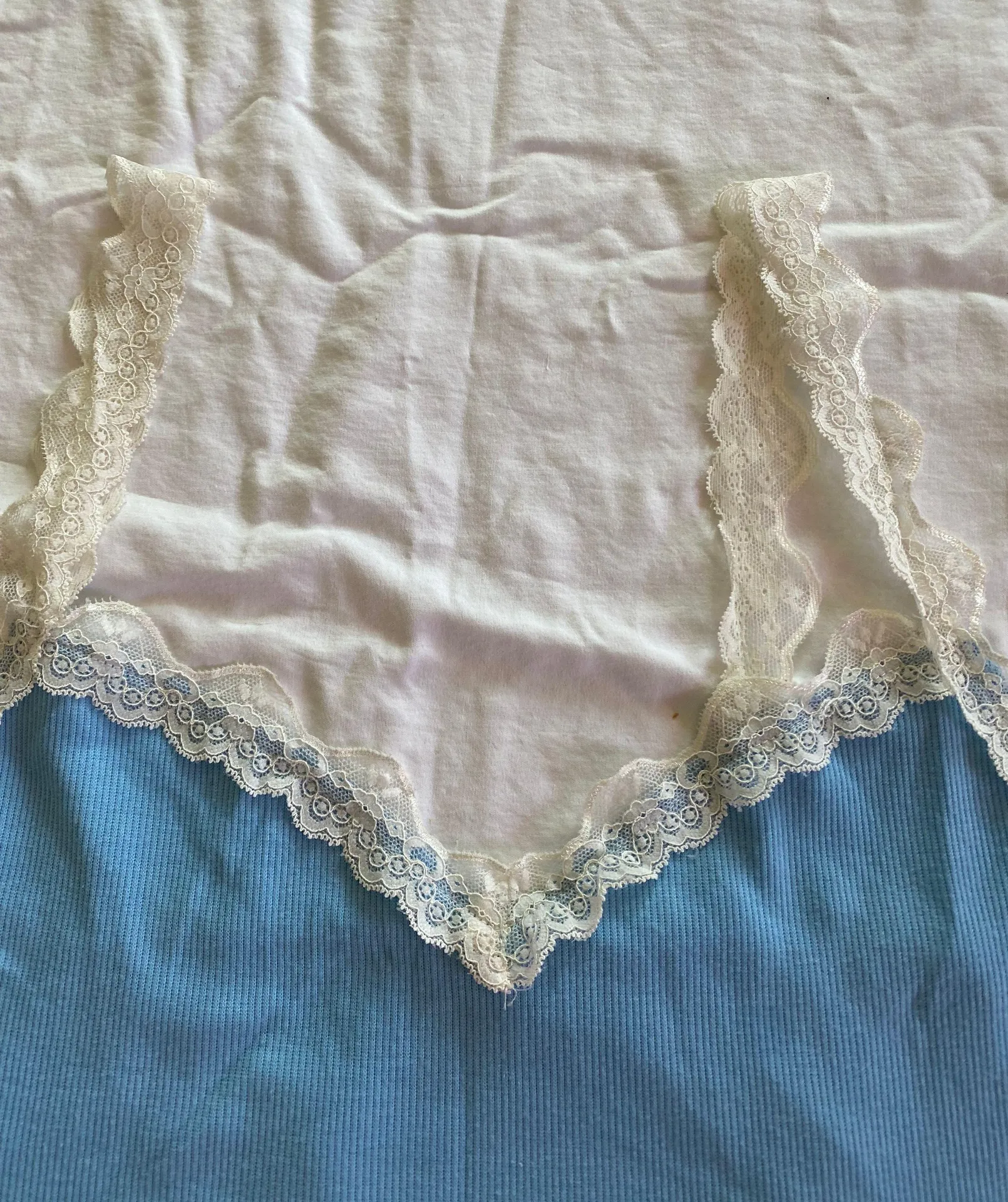 Blue Lace Tank Top Size L - Image 2