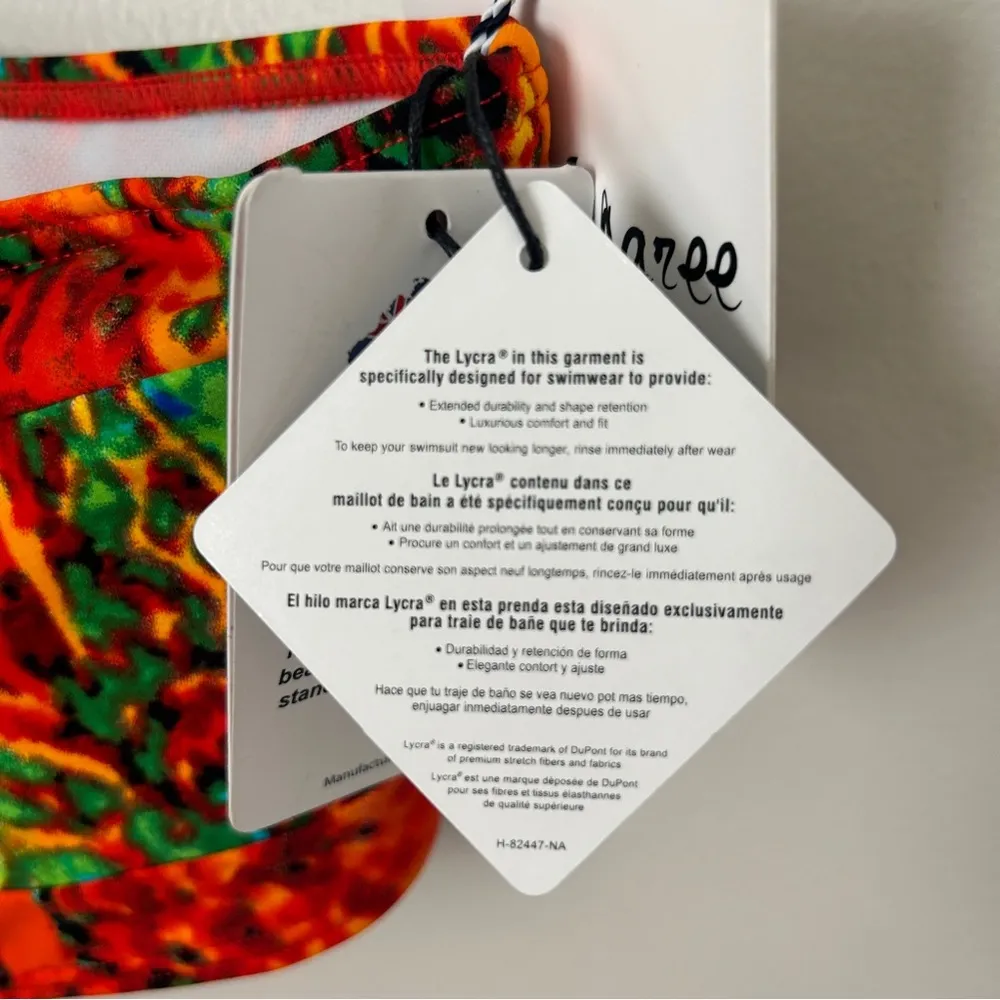 Lisa Maree Swimsuit crawl then walk one shoulder lycra piece sunrise print Red Size XS - Image 11