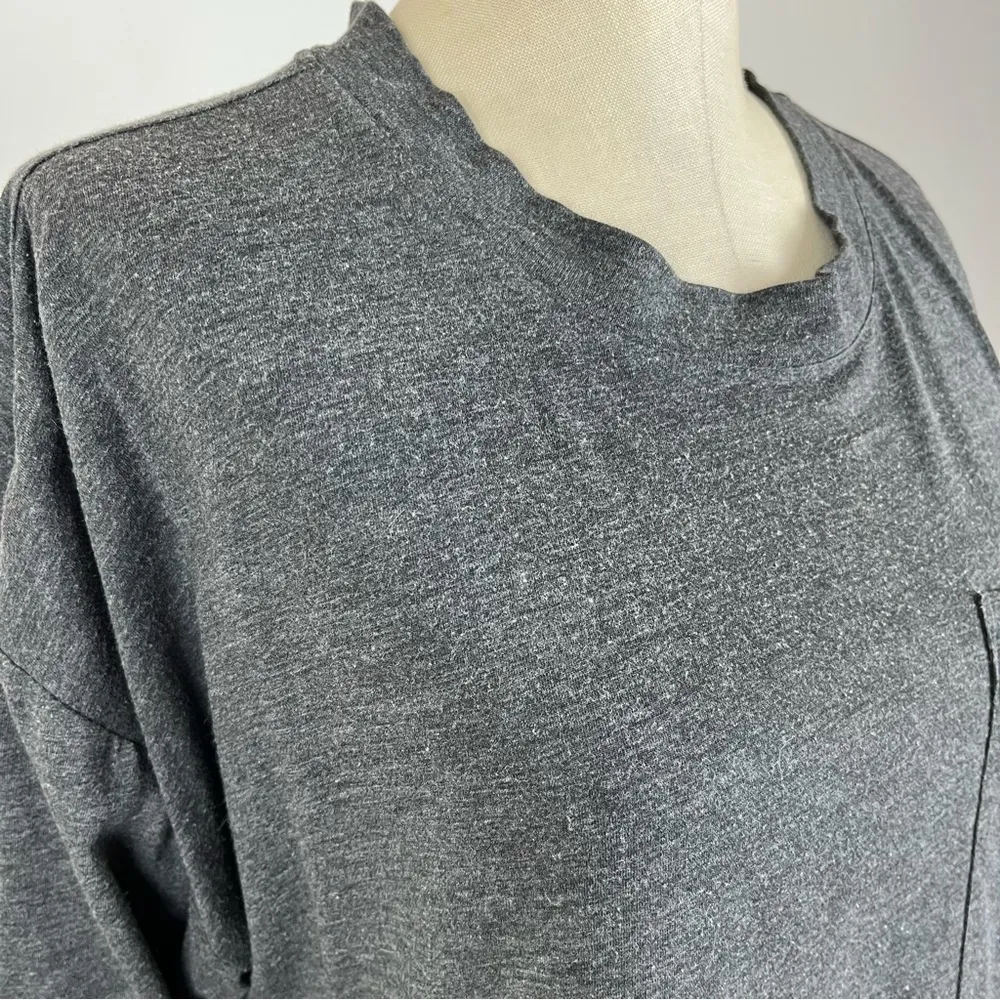 Lunya Grey Long Sleeve Pocket Tee - Image 4