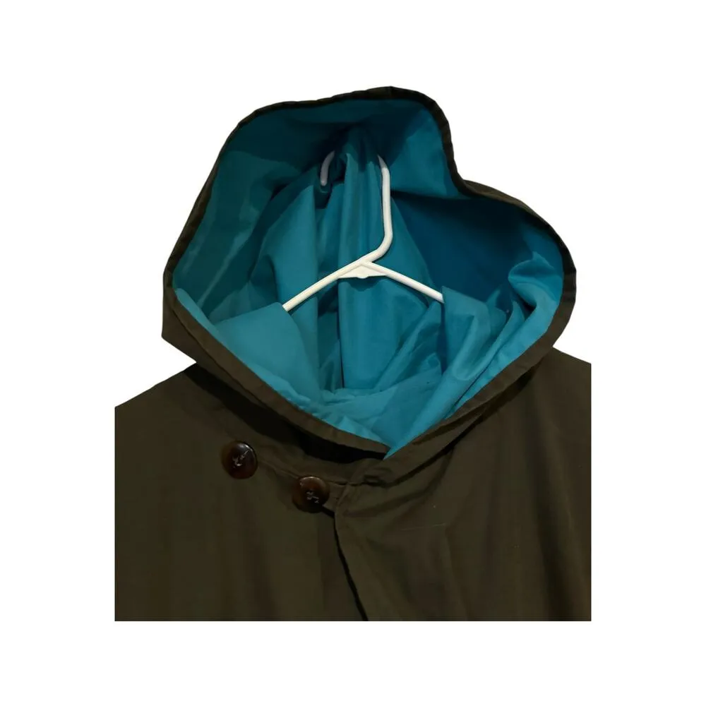 Vintage Japanalia by Eiko Sakai reversible hood coat green blue size M oversized - Image 10