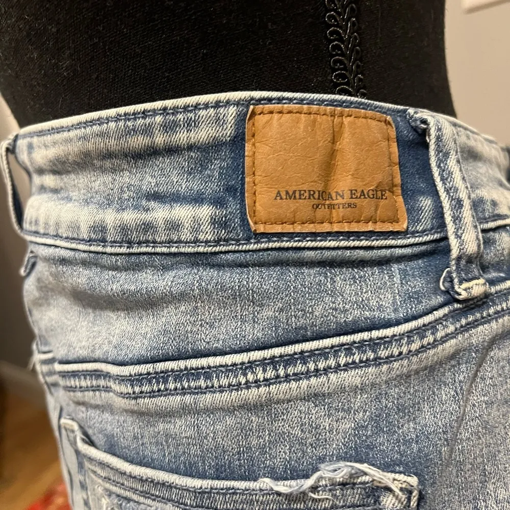 Vintage Denim Mini Skirt  Size 10 - Image 8