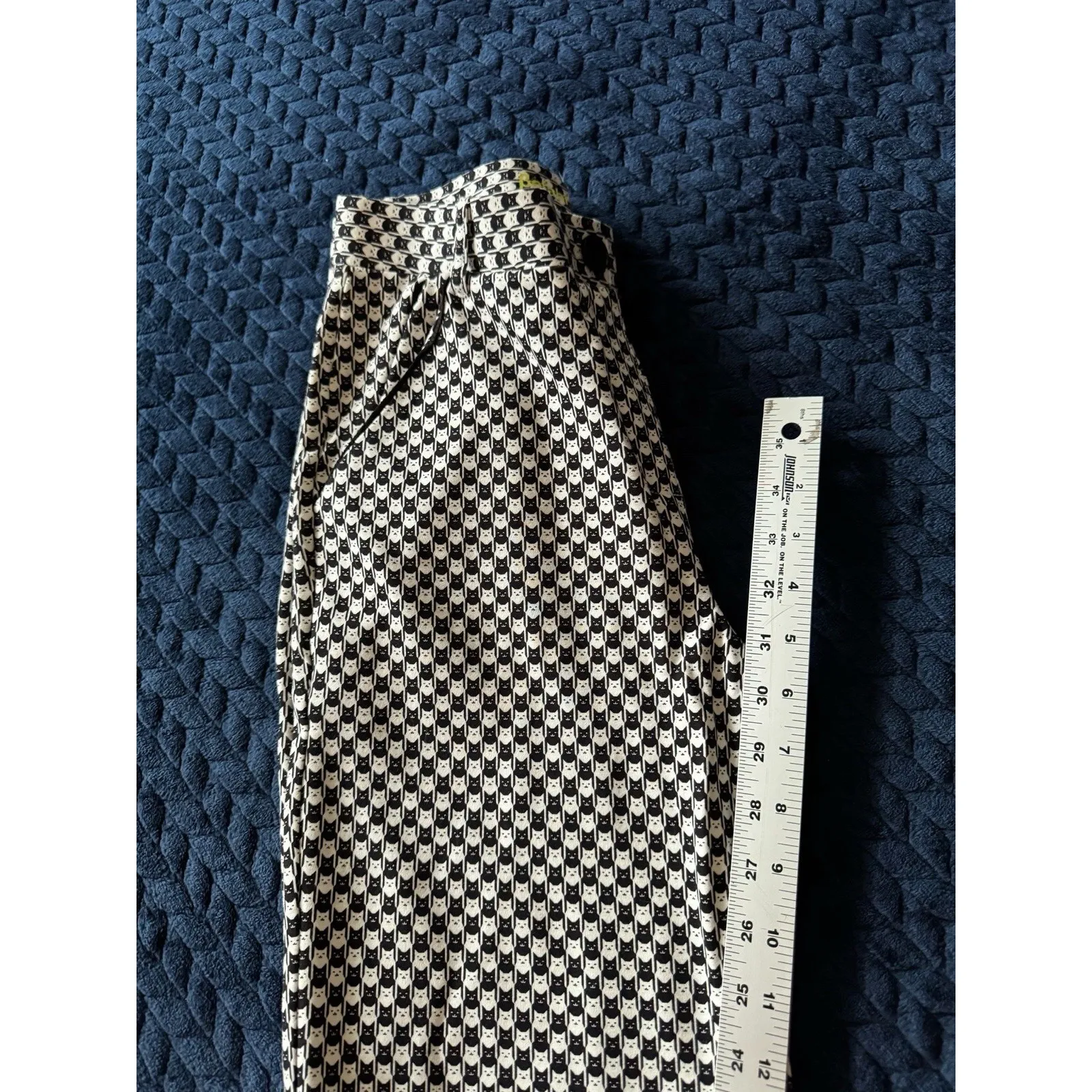 Betabrand Women's Yoga Dress Pants Black White Cat Check Stretch‎ Pull On Sz S - Image 10