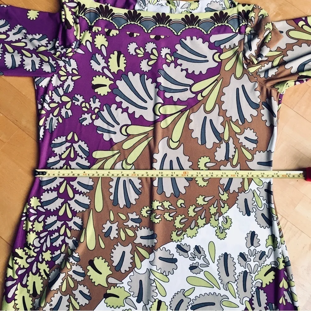 Donna Morgan Abstract, Colorful, Neon, 3/4 Sleeve Dress, Size 16 - Image 10