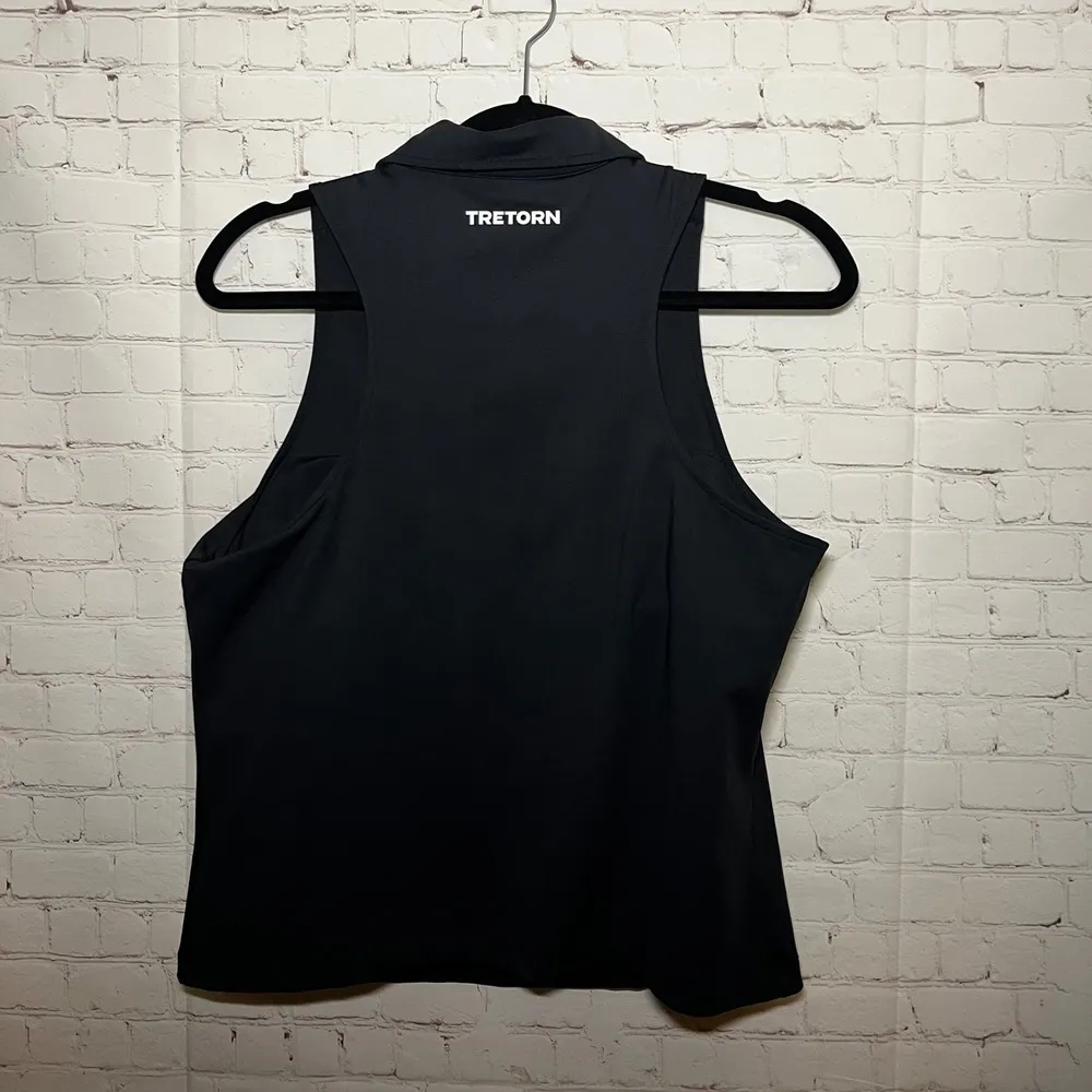 ✨Tretorn Women's Black Sleeveless Collared Polo Shirt Size L Golf Tennis - Image 7
