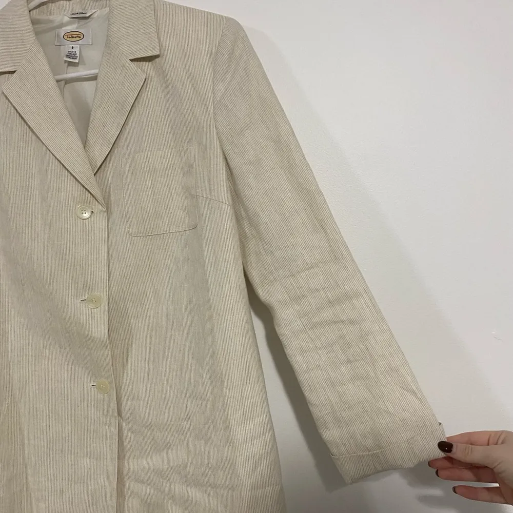 Talbots  Pinstripe Irish Linen Blazer - Image 4