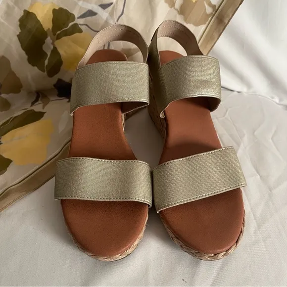 Tommy Bahamas Espadrille Metallic Wedge SZ 9M - Image 2