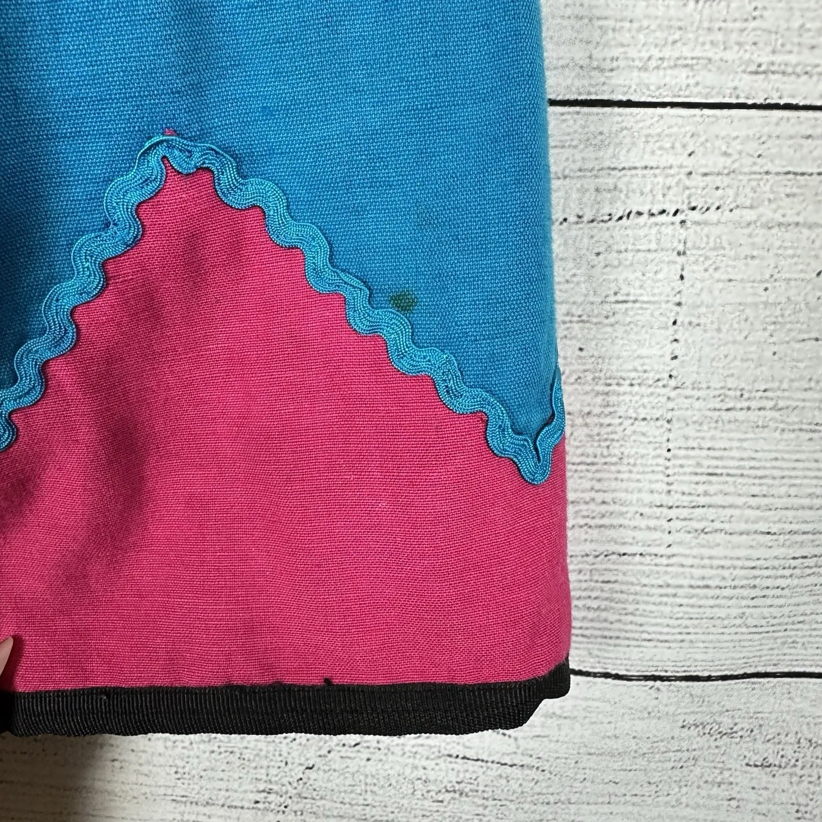 Vintage Allure Patchwork Cardigan Coat Sz Medium Eclectic Teacher Art 90s Retro - Image 6