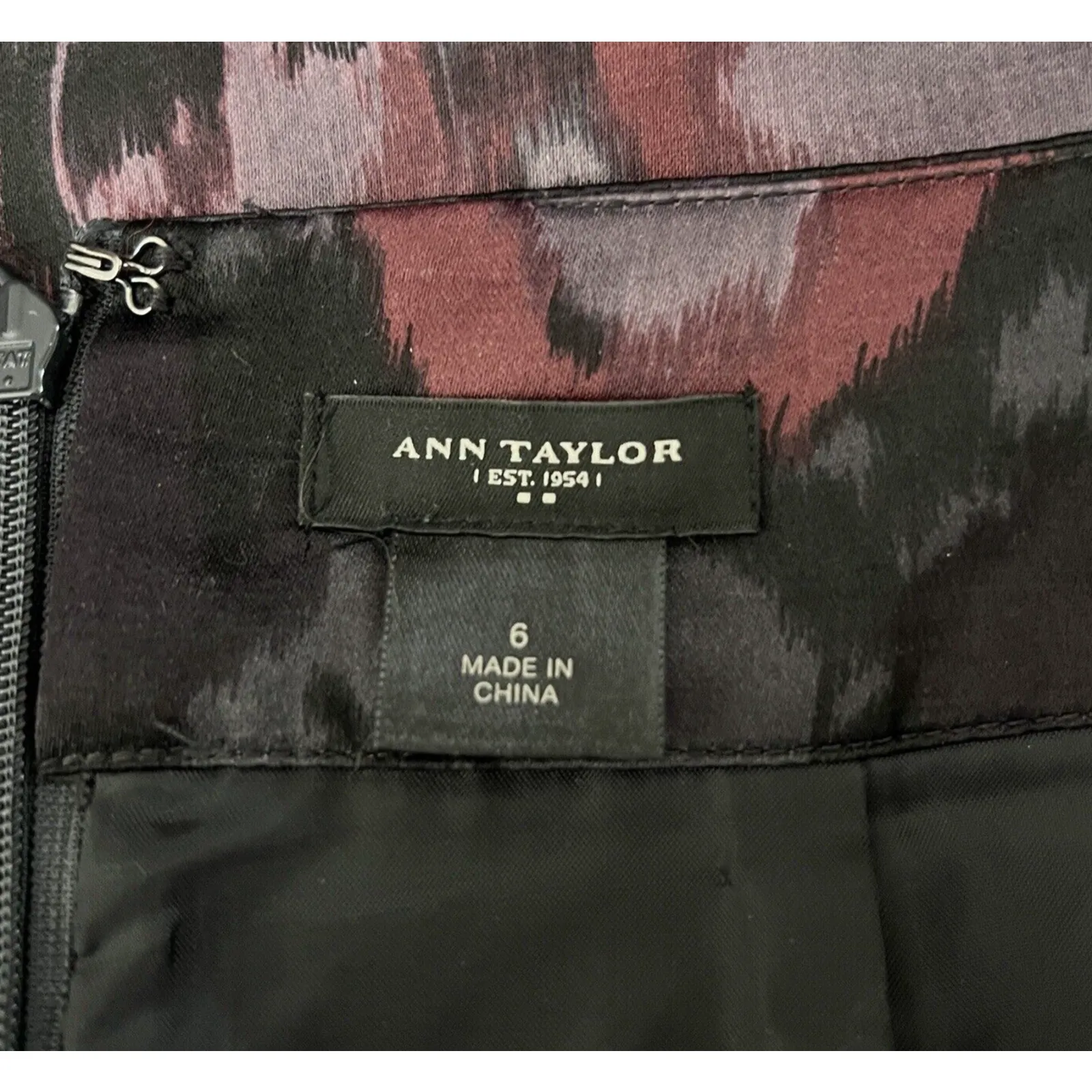 Ann Taylor Skirt Womens 6 Black Pink Floral Flower Pencil Straight Casual Office - Image 6