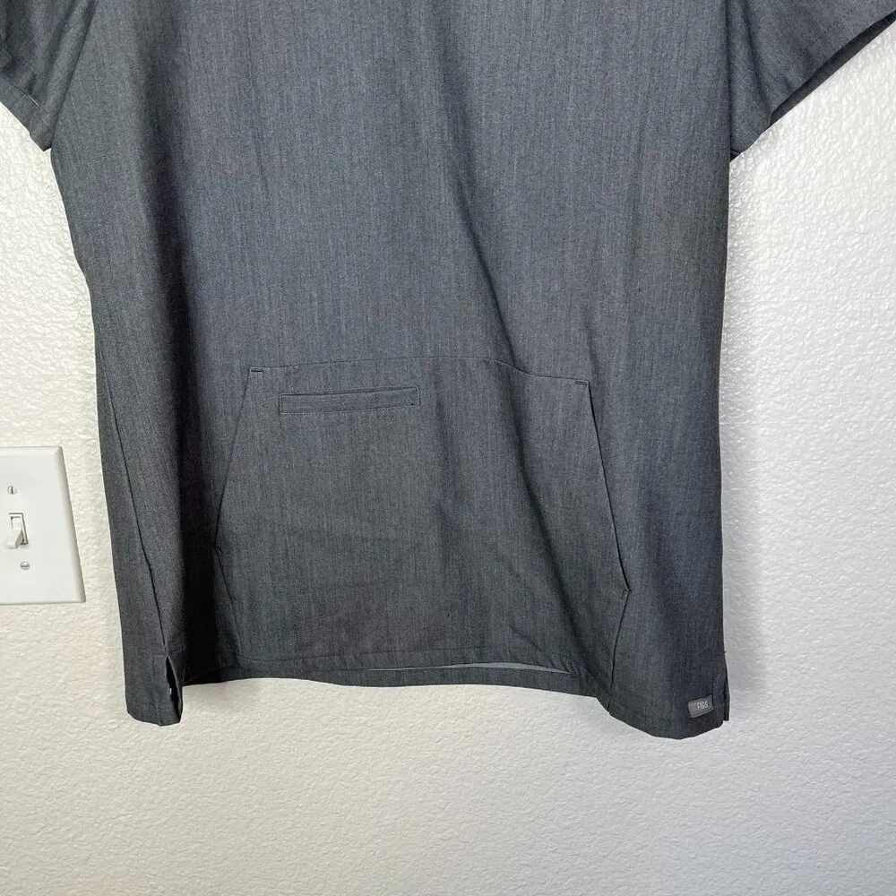 Figs Technical Collection Gray Scrub Top S style W18SW1001 short sleeve - Image 7