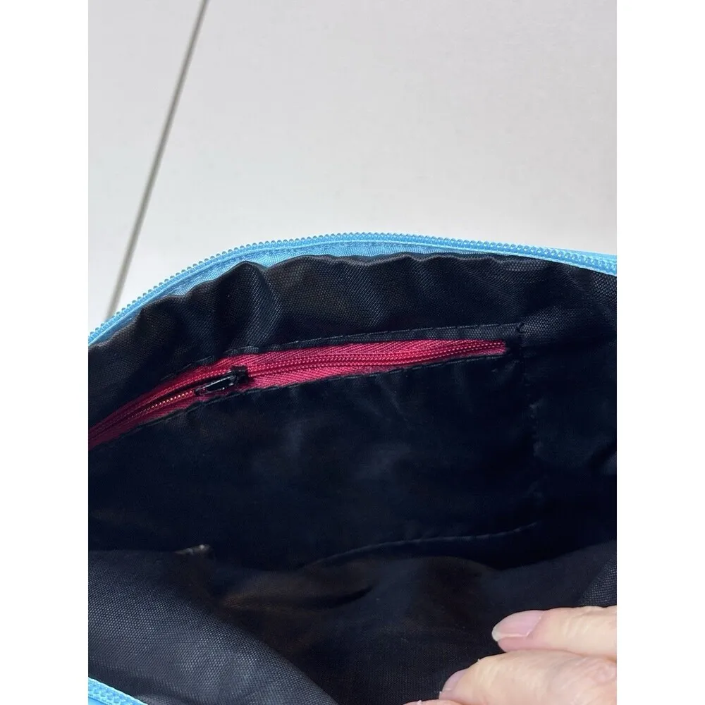 Women's Handbag Satchel Purse With Flower One Size CHUNS Turquoise NWT - Image 5