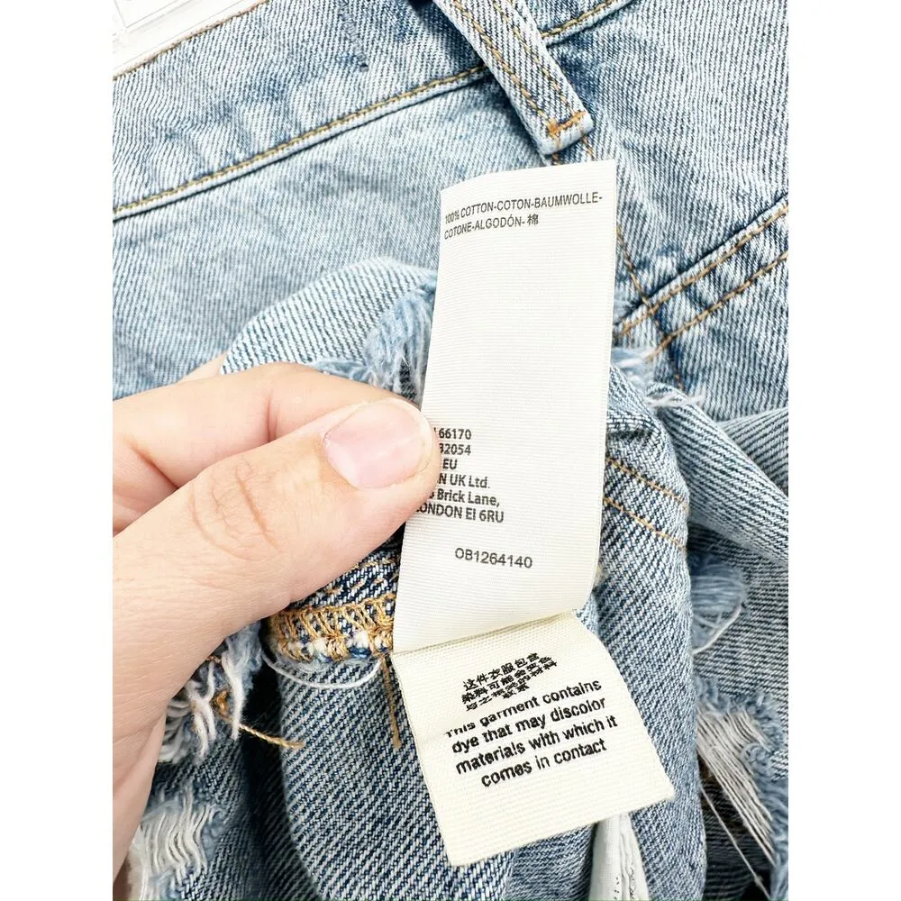 Free People We the Free Brea Denim Mini Short Cutoff Skirt 27 - Image 3