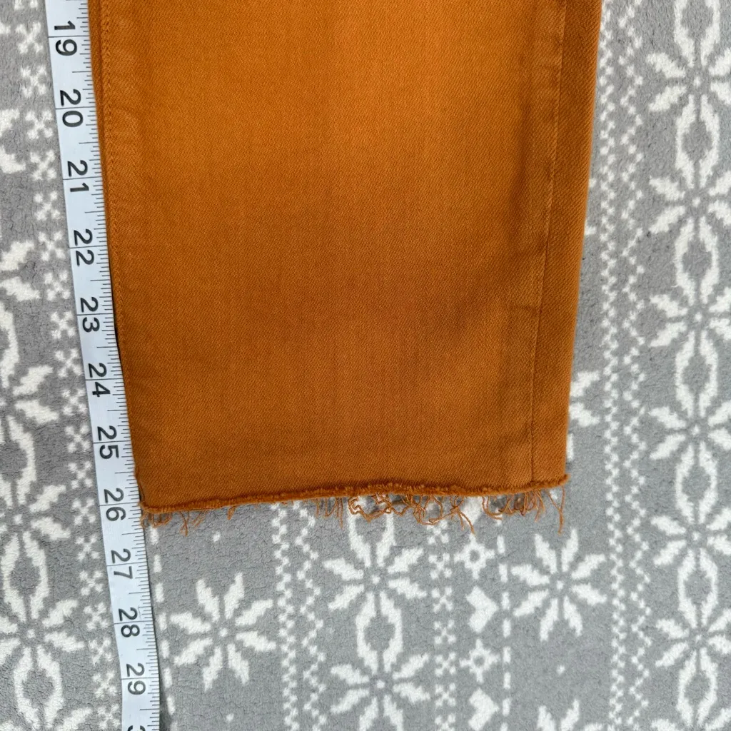 L'Agence Sada High Rise Crop‎ Slim In Honey Raw Hem Size 27 - Image 11