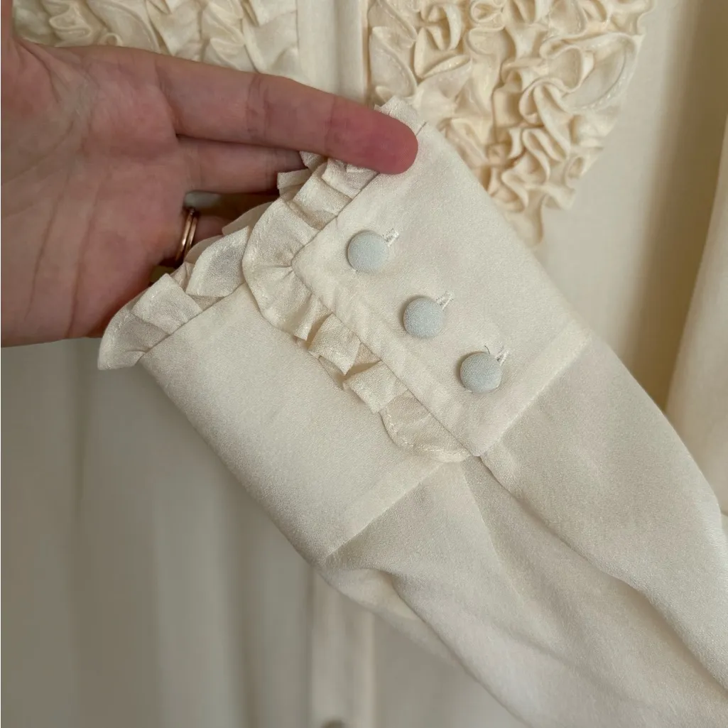 Cream Ruffled Women's Top - Image 5