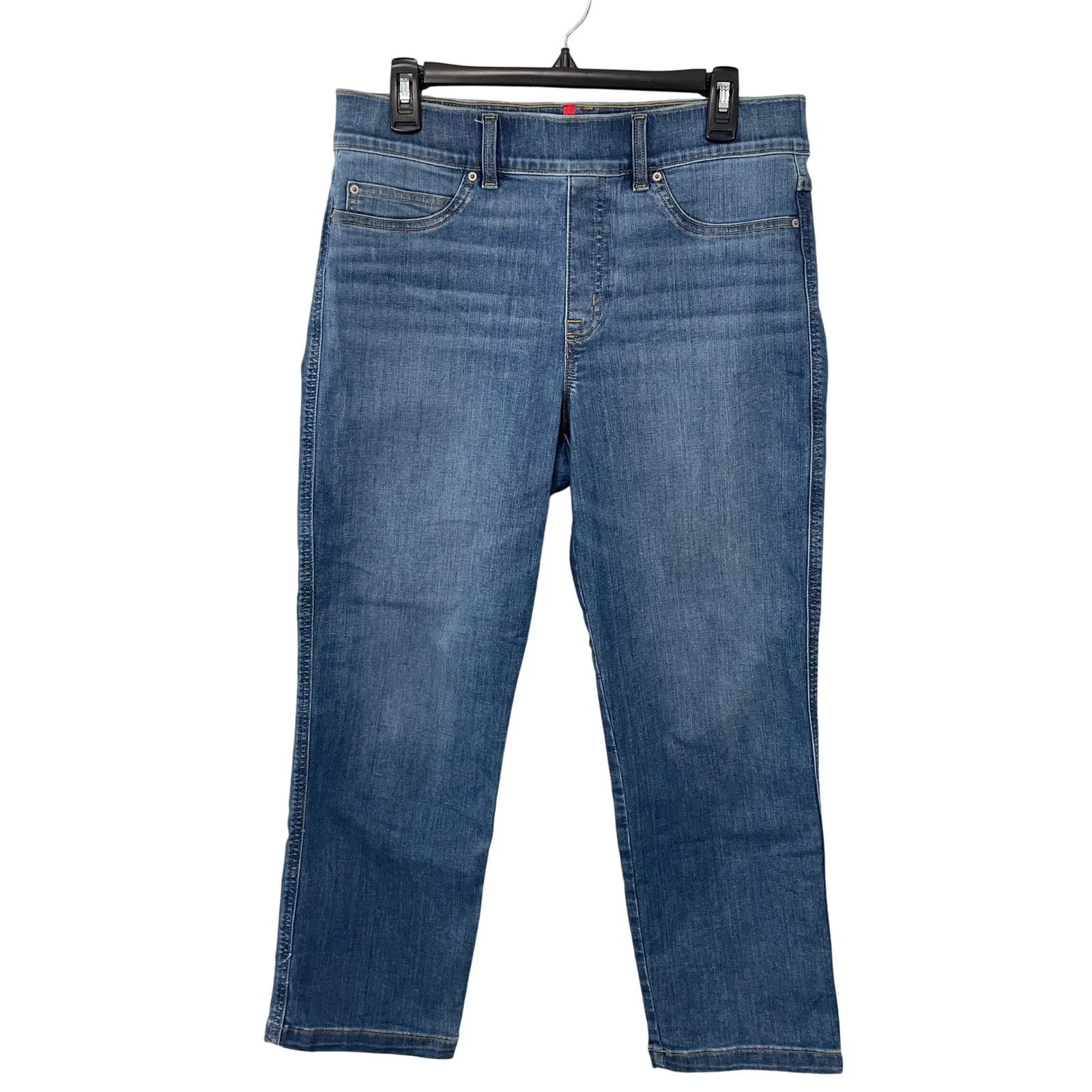 SPANX Petite Denim Jeans Ankle Straight Leg Medium Blue XLP Pull On - Image 2