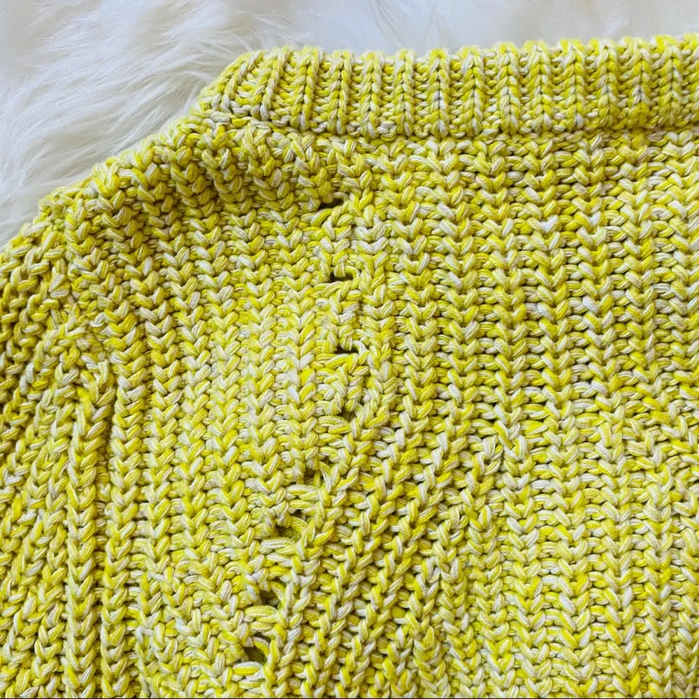 🍀Lucky Brand🍀Yellow Chunky Crew Neck Sweater - Image 8