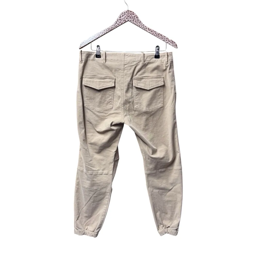 Nili Lotan Cropped Military Pants Slim Zipper Ankles Khaki Tan 10 - Image 3