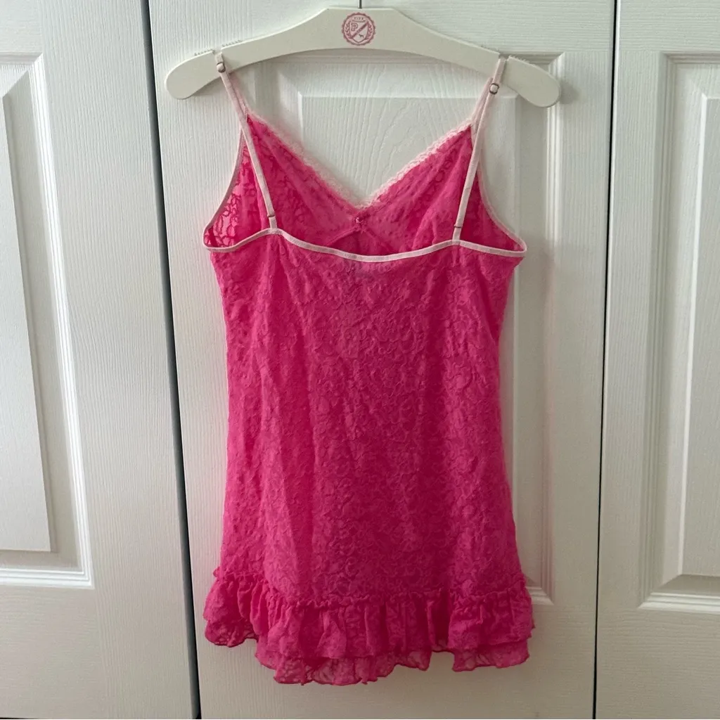 Vintage Y2K Victorias Secret Pink Lace Babydoll Teddy - Image 3