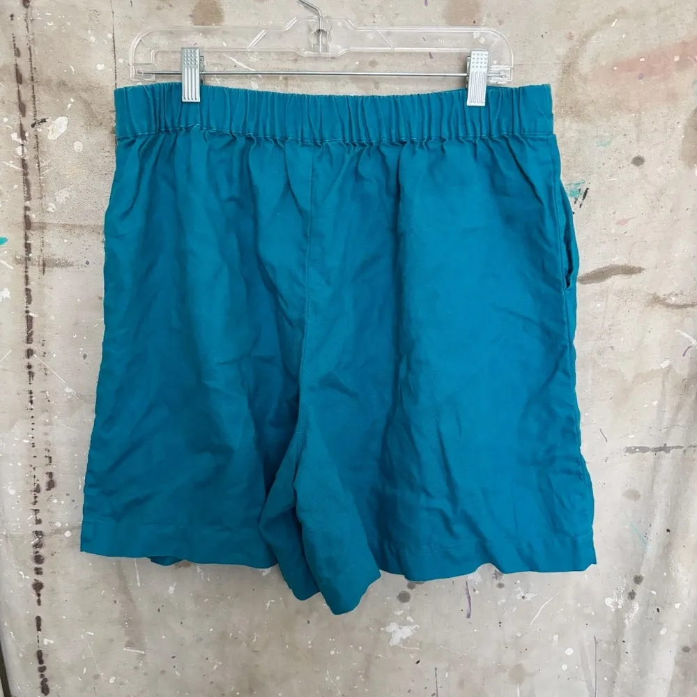 Boden 100% Linen Pull On Shorts Blue Size 10 - Image 3