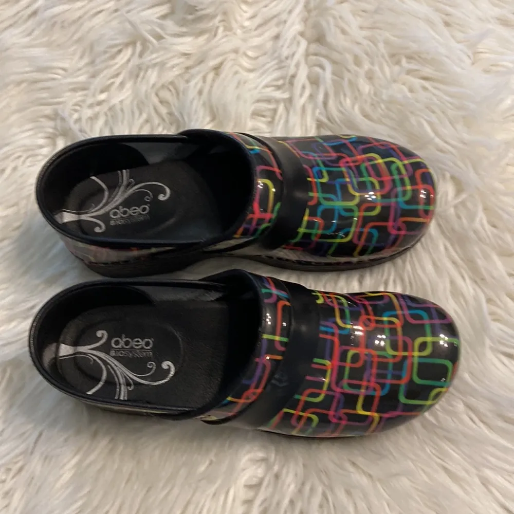 ABEO Bio System Slip Resistant Clogs leather upper so beautiful size 8 - Image 13