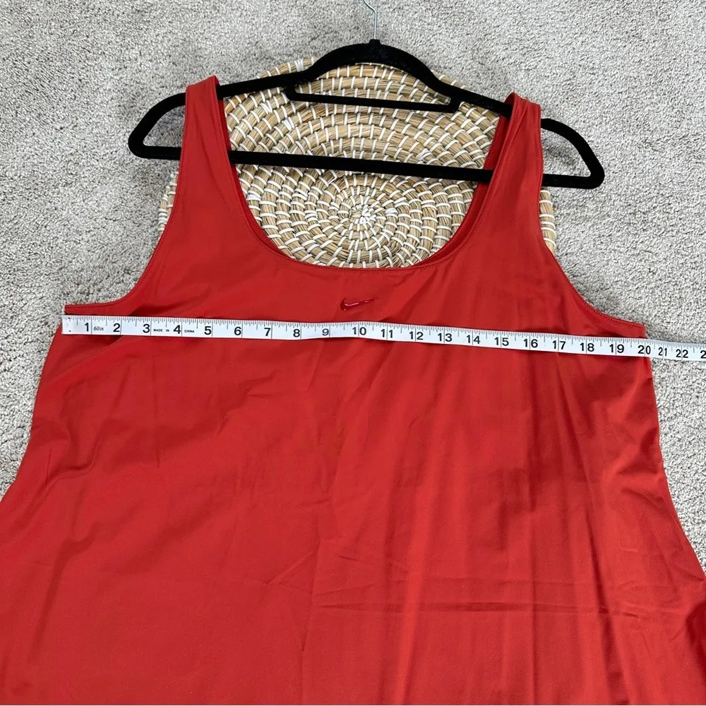 Nike Womens Bliss Luxe Training Dress Sleeveless Built in Short Tennis Orange 1X - Image 15