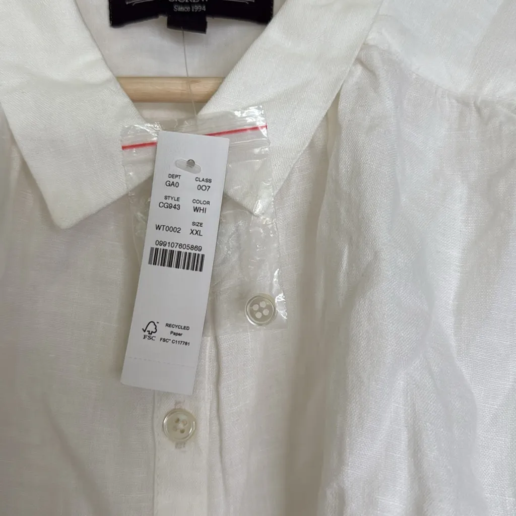 J.crew Baird McNutt Irish linen new capitaine oversized button down - Image 4