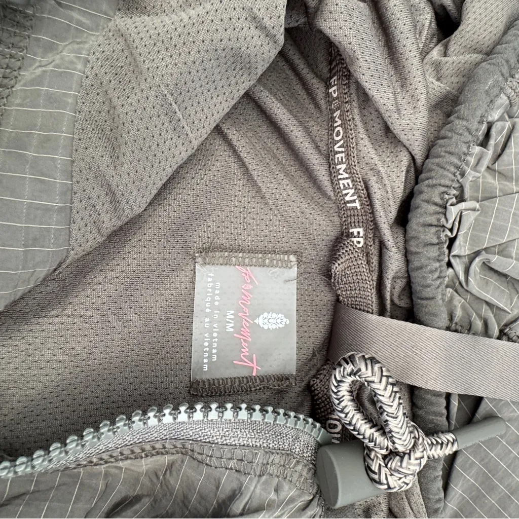 Free People FP Movement Happy Camper Pullover Pewter sz M NWT Gray Size M - Image 10