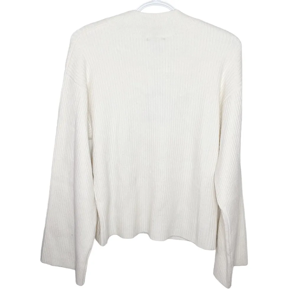 Marissa Webb Arie ribbed cashmere blend Henley sweater in cream size S White - Image 4