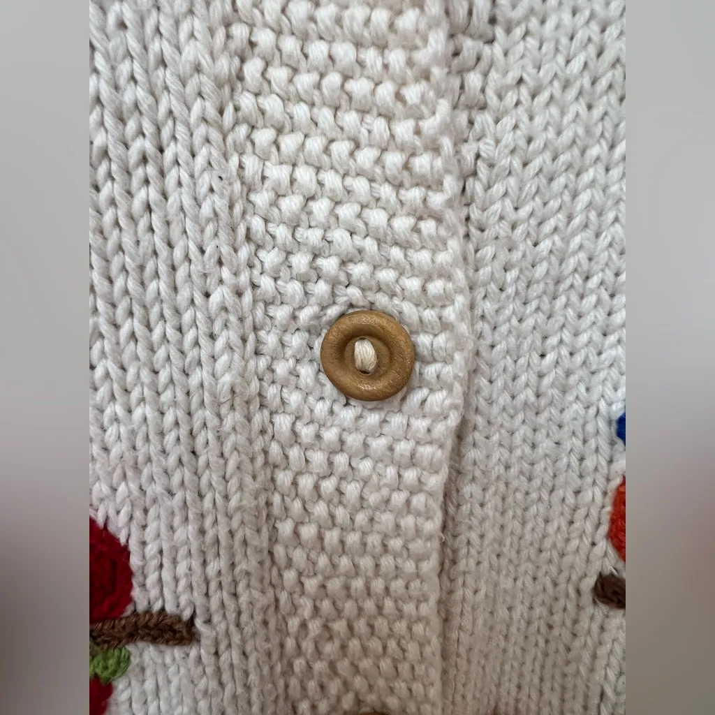 Cotton Salsa Cotton VTG Unisex Embroidered Parrot Knit Cardigan Sweater Size XL - Image 6