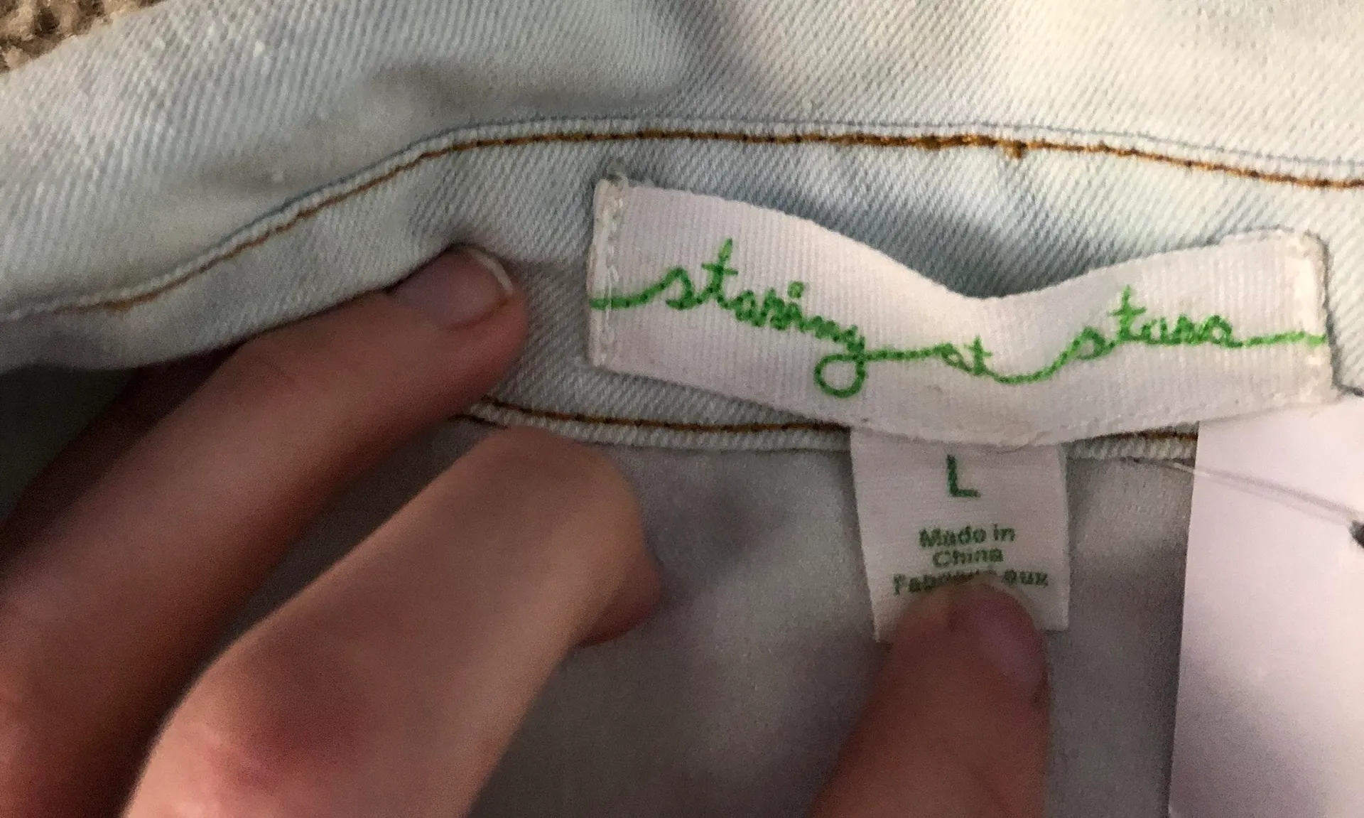 American flag pattern button down denim shirt - Image 3