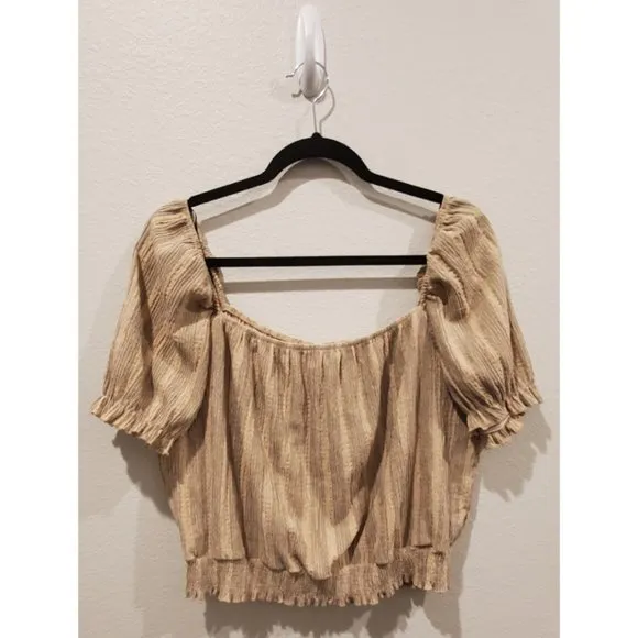 H&M  Seersucker Crop Top - Image 3