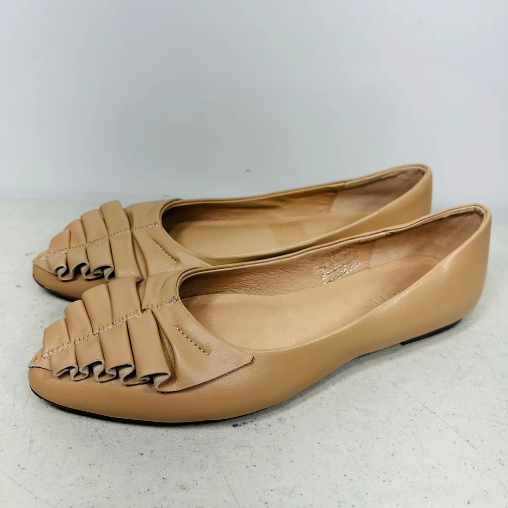 Chocolat Blu Women Shoes Gianni Pleated Flat Shoe size 8,5 - Image 4