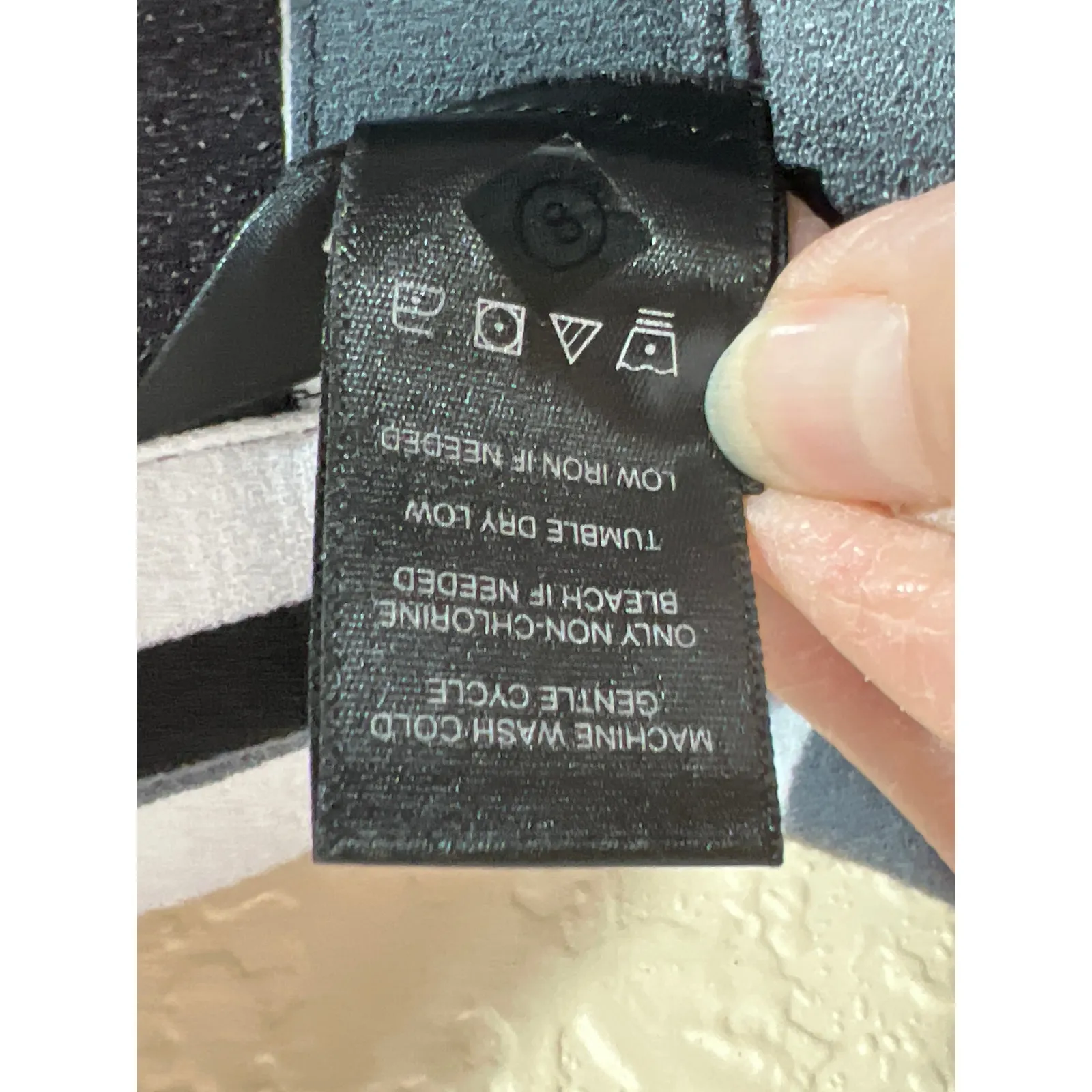 Ali Miles size 3X tunic black/white geometric 3/4 sleeve artsy lagenlook Black - Image 7