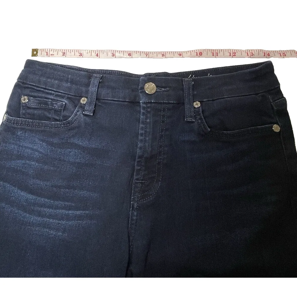 7 for All Mankind Jeans Womens 28 Blue Dark Wash Denim Kimmie Straight Leg - Image 8