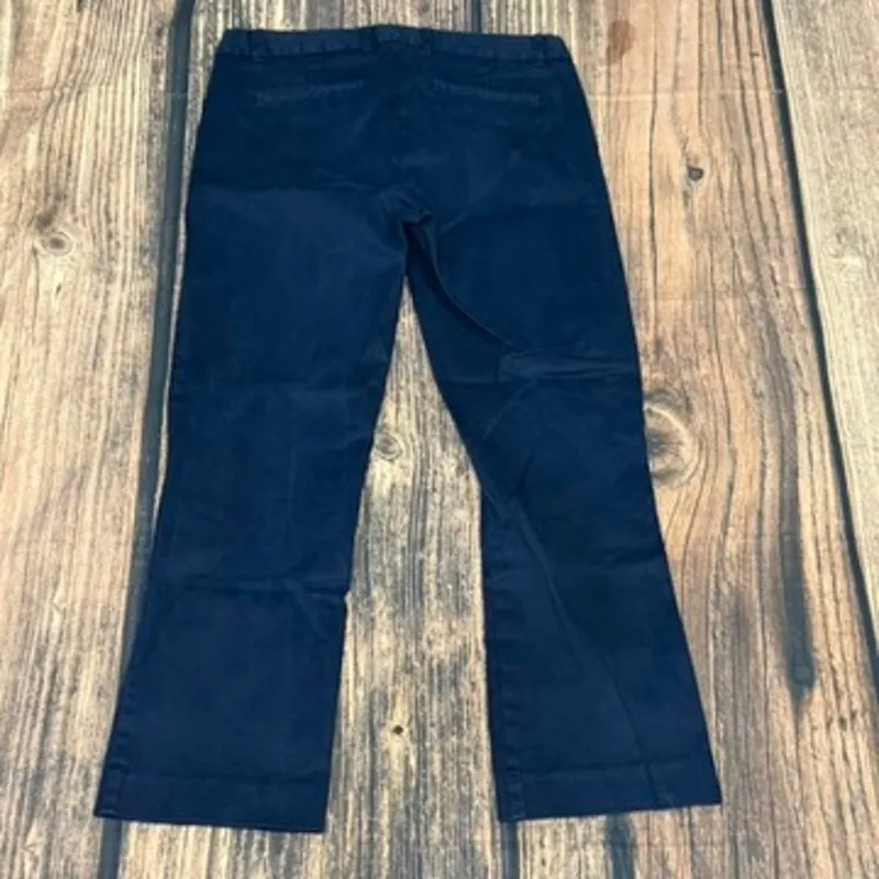 J. Crew Women's Cropped City Fit Pants Size‎ 00 Navy Blue Casual - Image 2