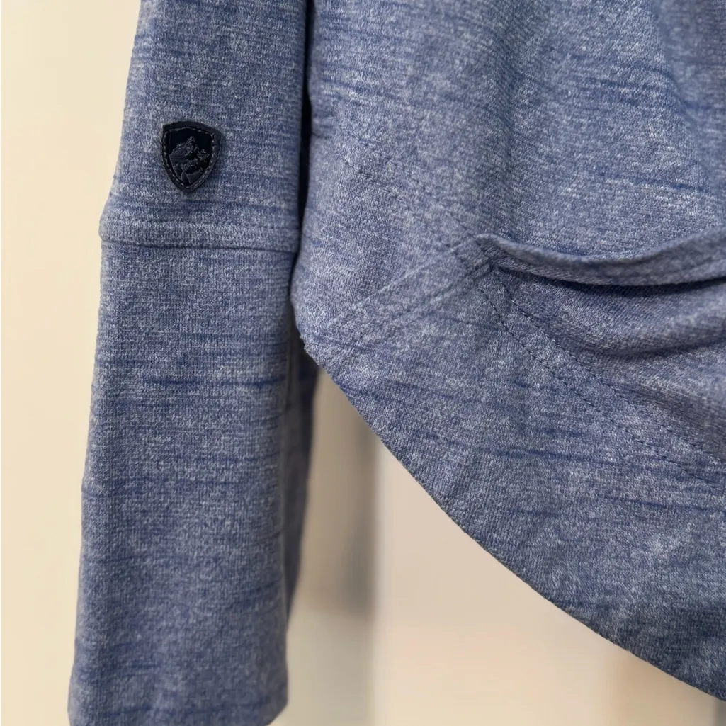 Kuhl  Intent Krossback Blue Long Sleeve Keyhole Back Pullover Shirt Medium - Image 5