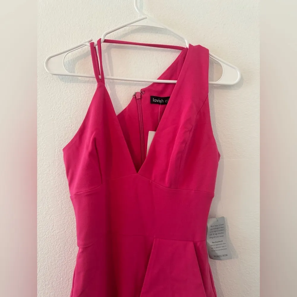 Lavish Alice Asymmetric Strappy Frill Detail Midi Ponte Dress Party NWT 4 - Image 5