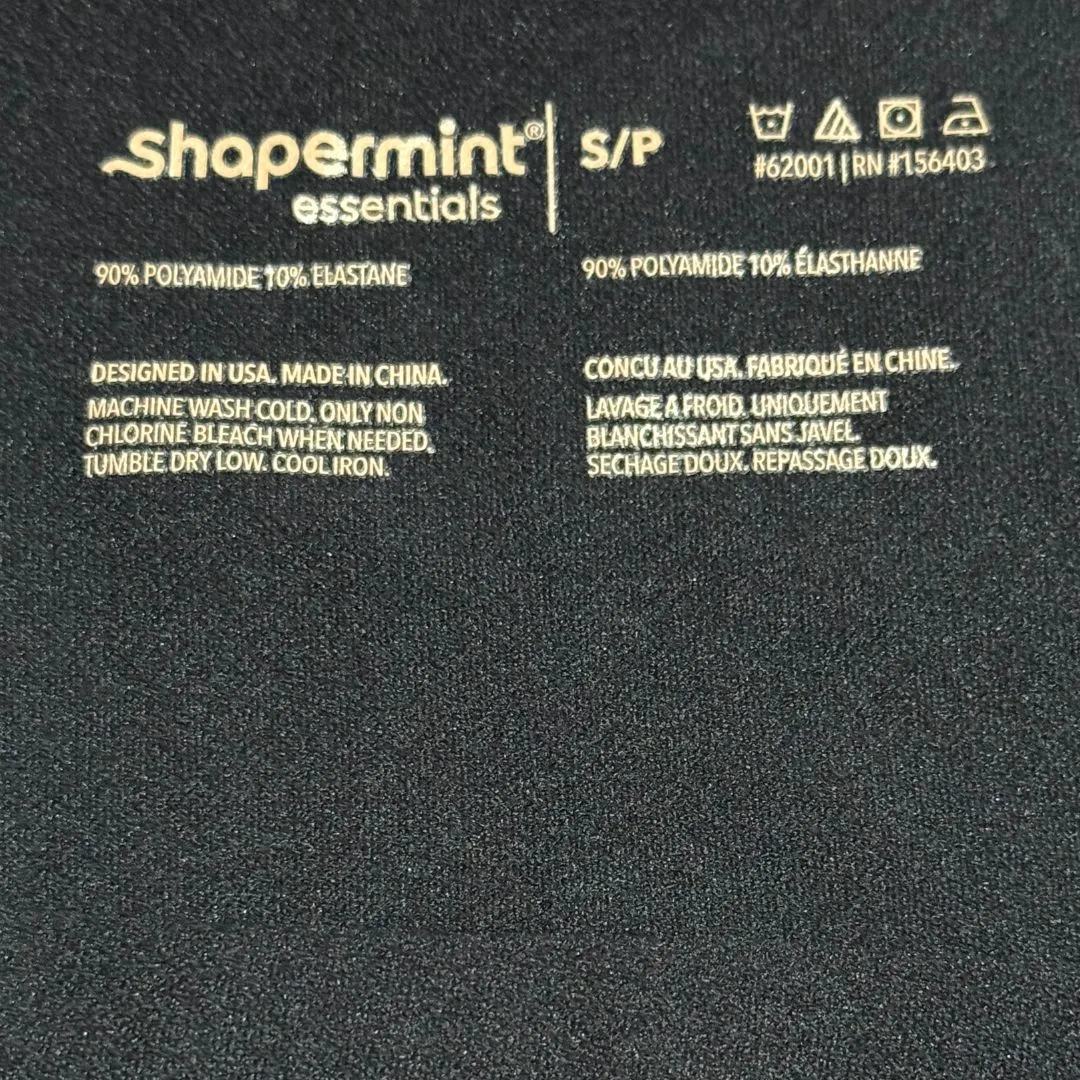 SHAPERMINT All Day Every Day Scoop Neck Cami Shapewear 62001 Black NWT Small - Image 5